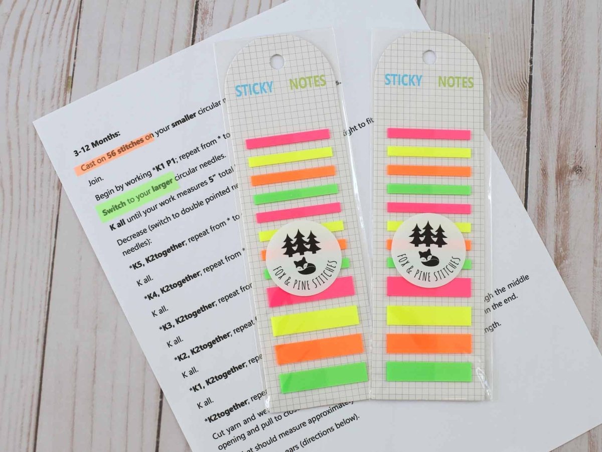 short strips pattern highlighter strips by Fox & Pine Stitches at Wabi Sabi