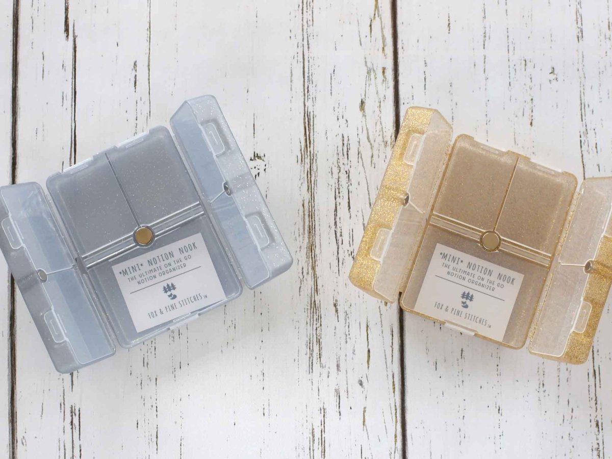 silver mini notion nooks by Fox & Pine Stitches at Wabi Sabi