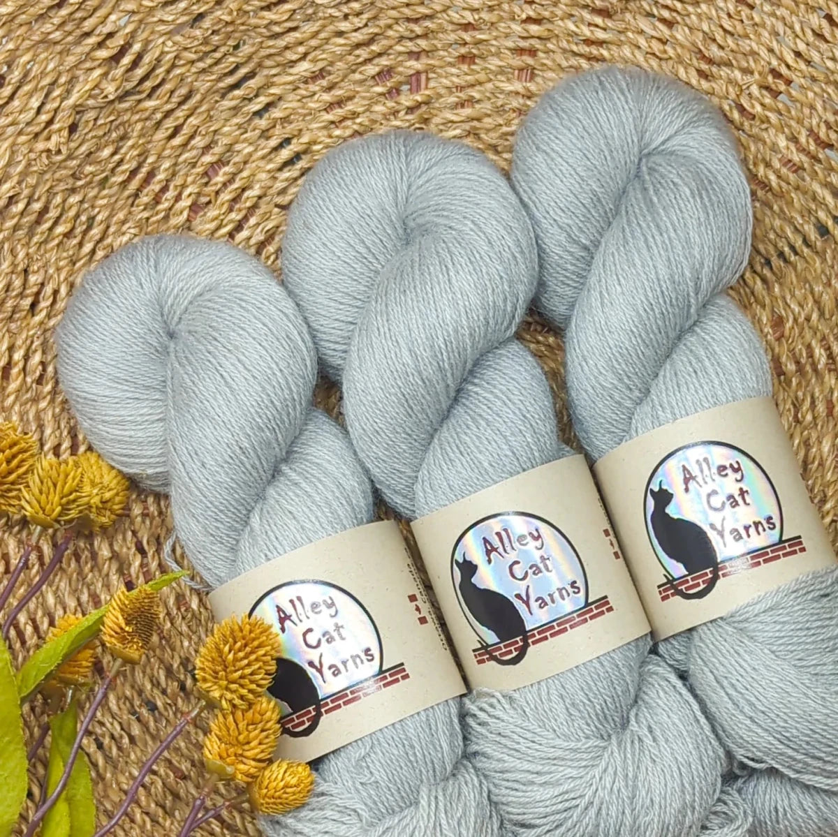 Silver ontario sock by alley cat yarns at Wabi Sabi