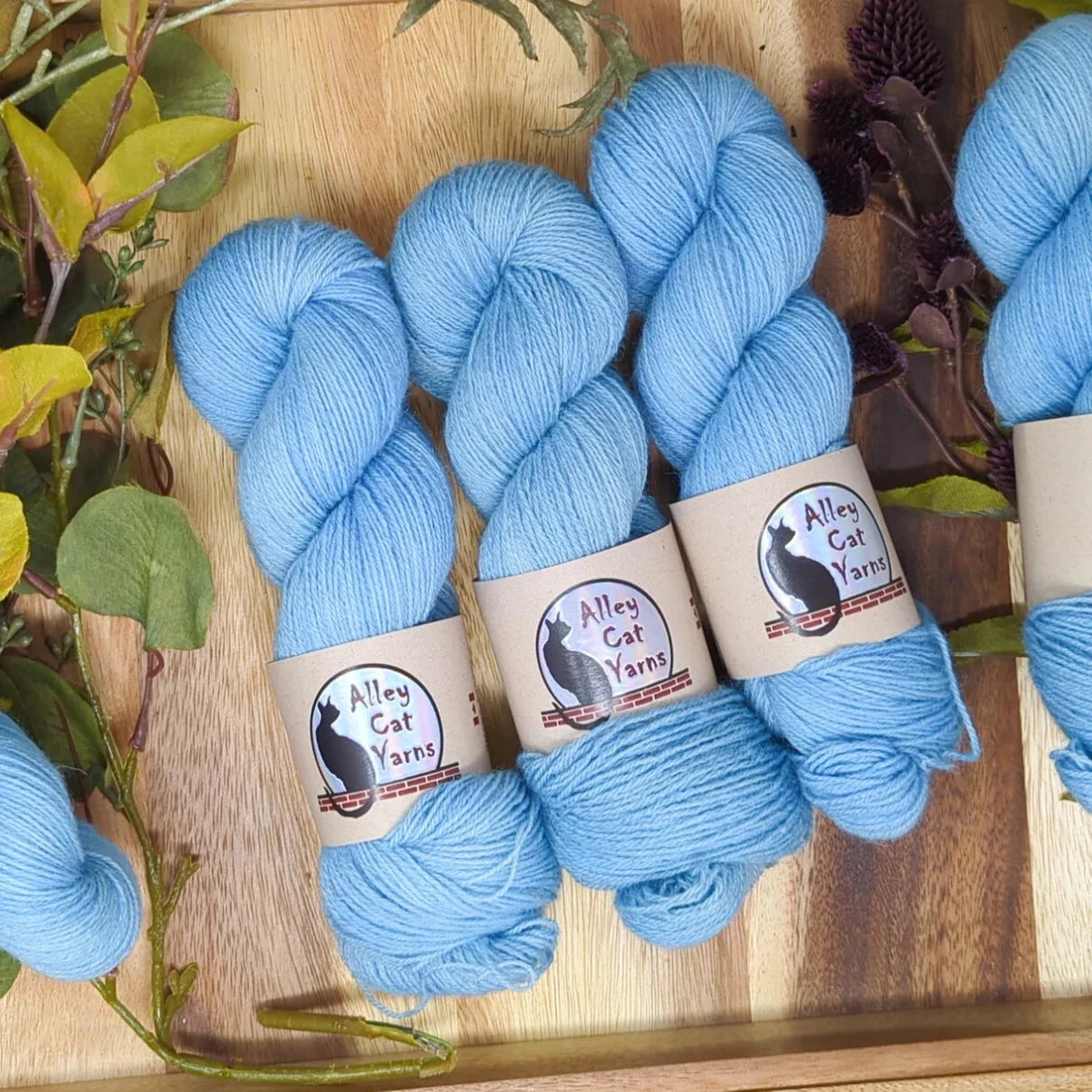 Sky Blue ontario sock by alley cat yarns at Wabi Sabi