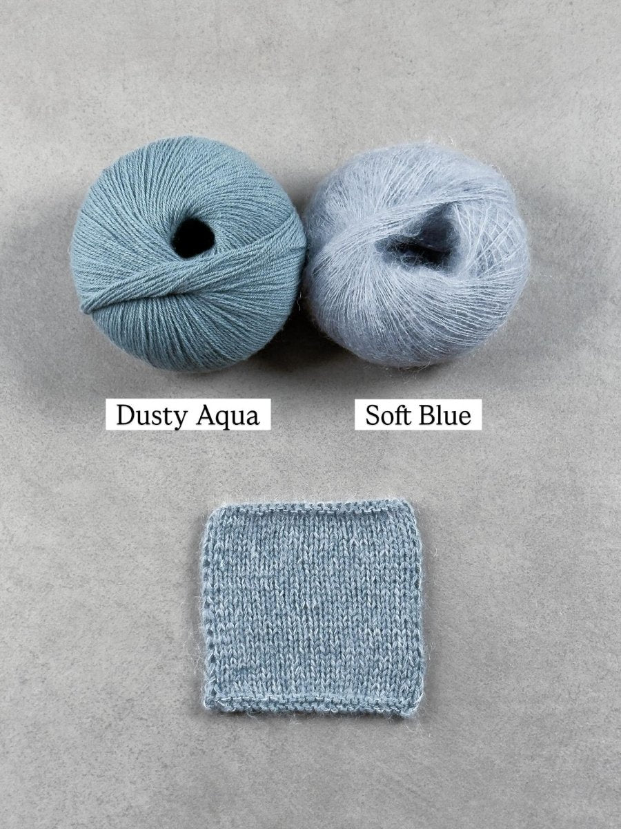 soft blue dusty aqua by knitting for olive at Wabi Sabi