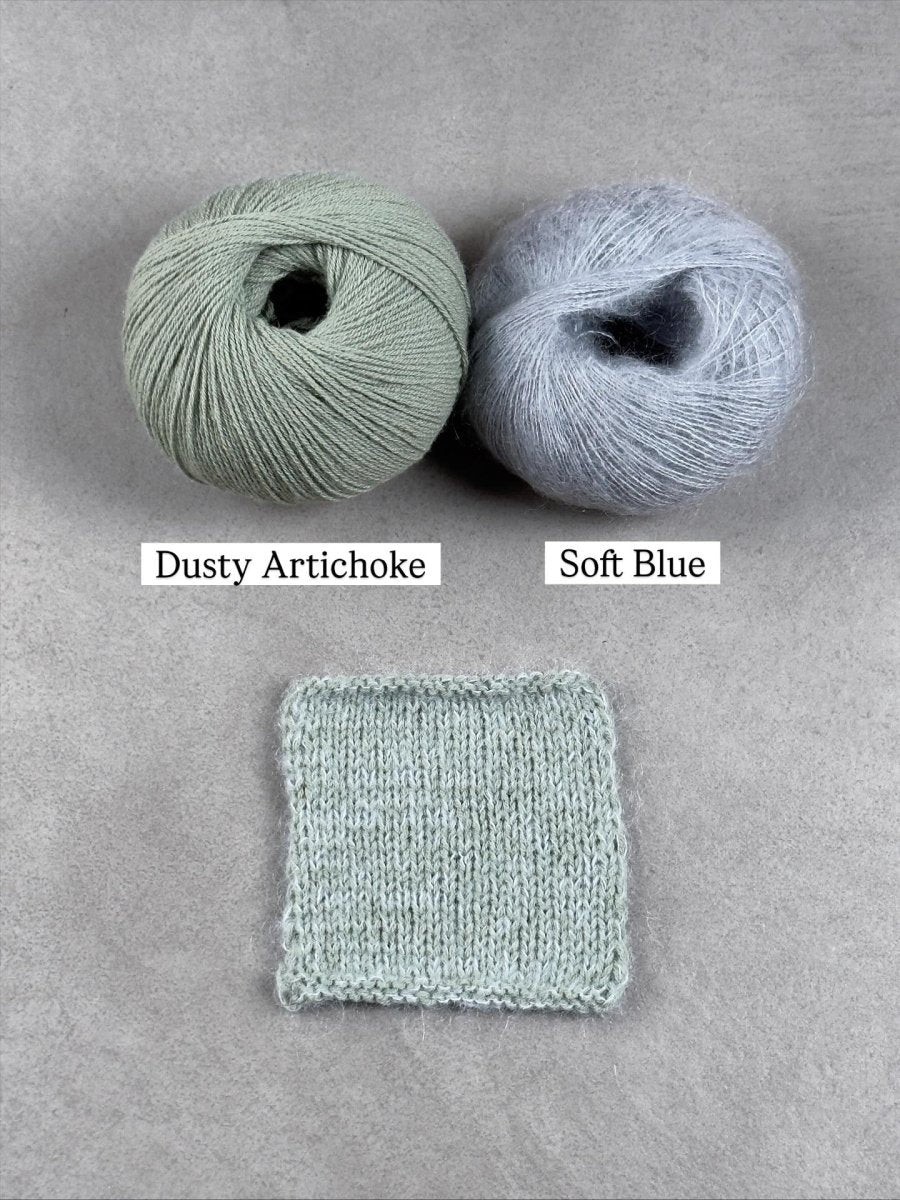 soft blue dusty artichoke by knitting for olive at Wabi Sabi