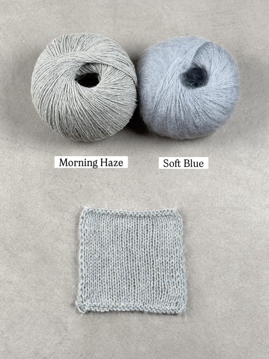 soft blue morning haze by knitting for olive at Wabi Sabi