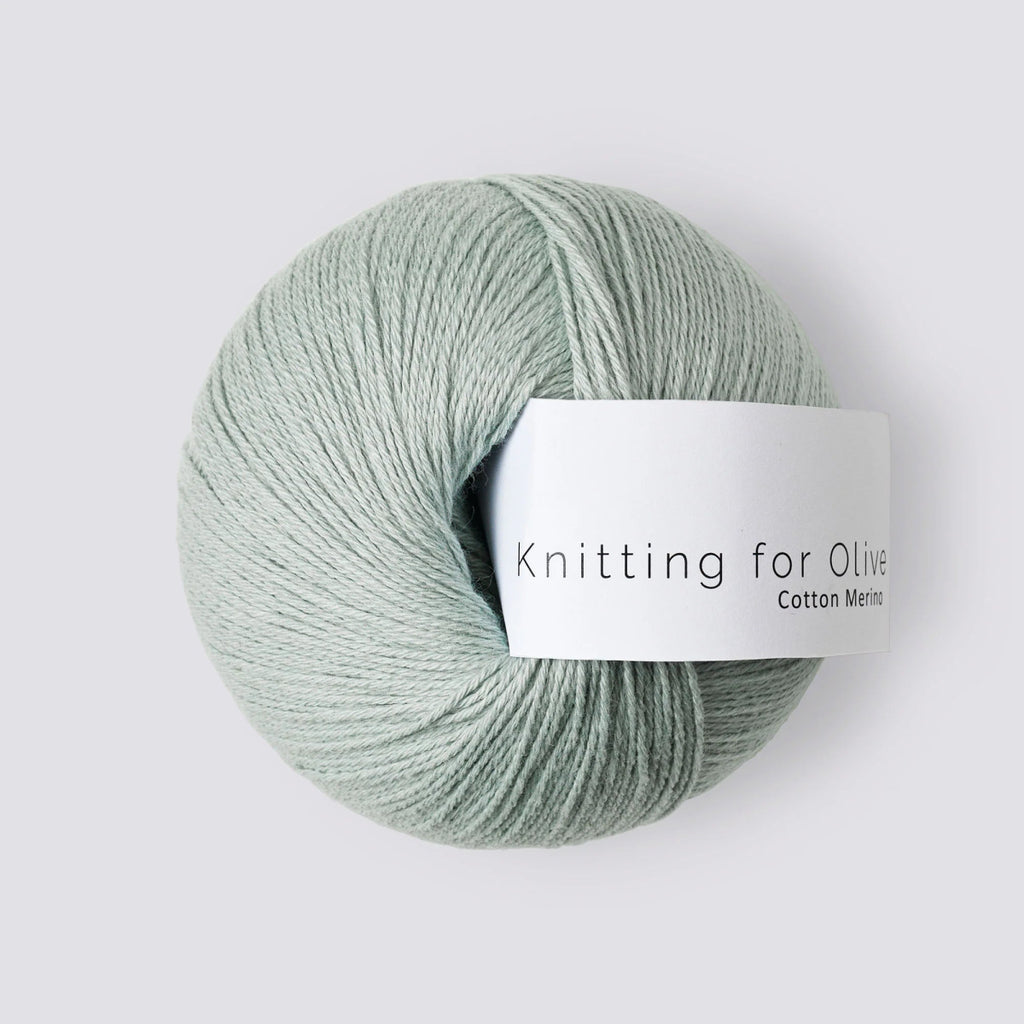 soft mint cotton merino by knitting for olive at Wabi Sabi