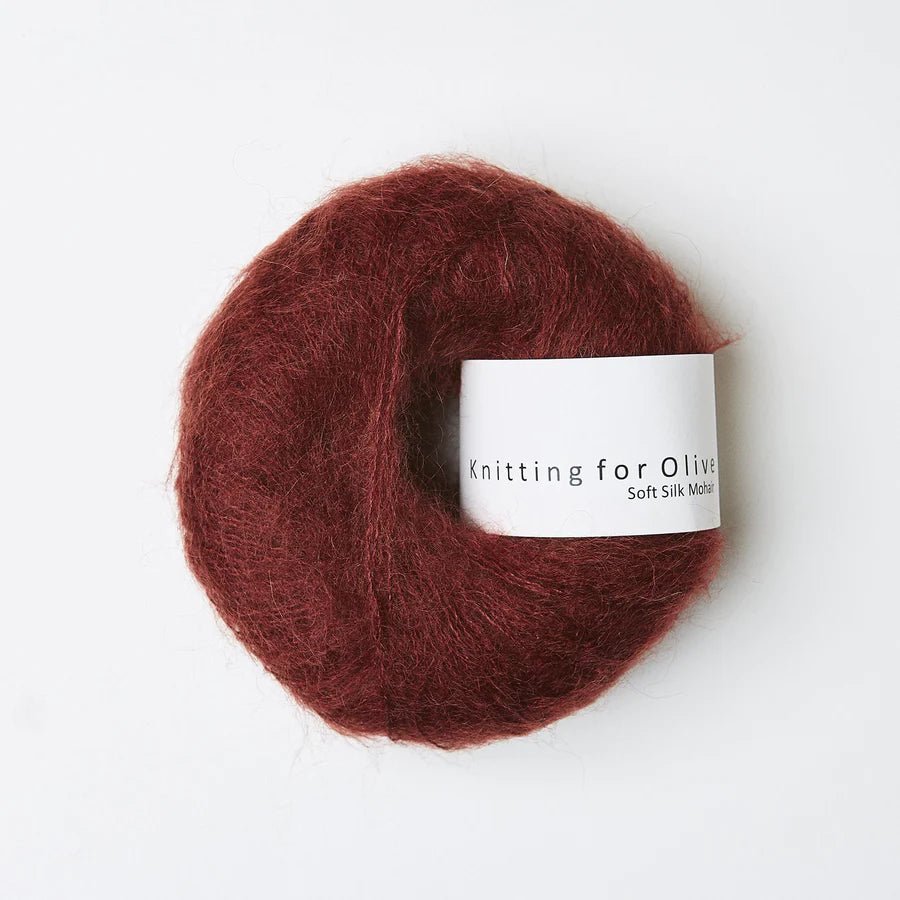 'claret ' soft silk mohair by knitting for olive | Wabi Sabi