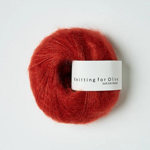 pomegranate soft silk mohair by knitting for olive at Wabi Sabi