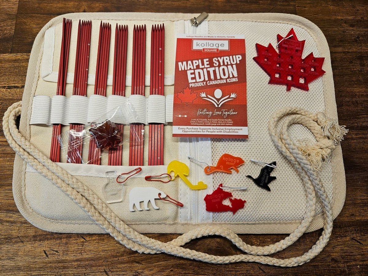 square double pointed needle set:maple syrup edition by kollage square needles at Wabi Sabi