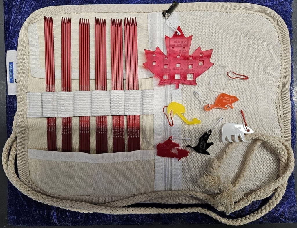 square double pointed needle set:maple syrup edition by kollage square needles at Wabi Sabi