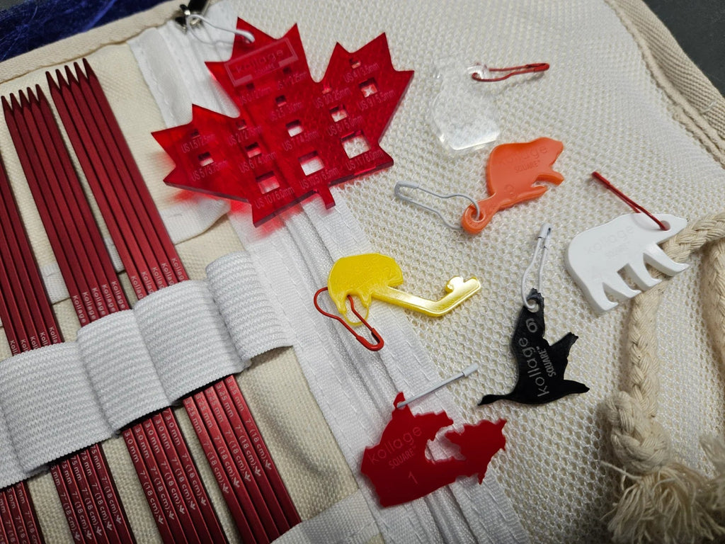 square double pointed needle set:maple syrup edition by kollage square needles at Wabi Sabi