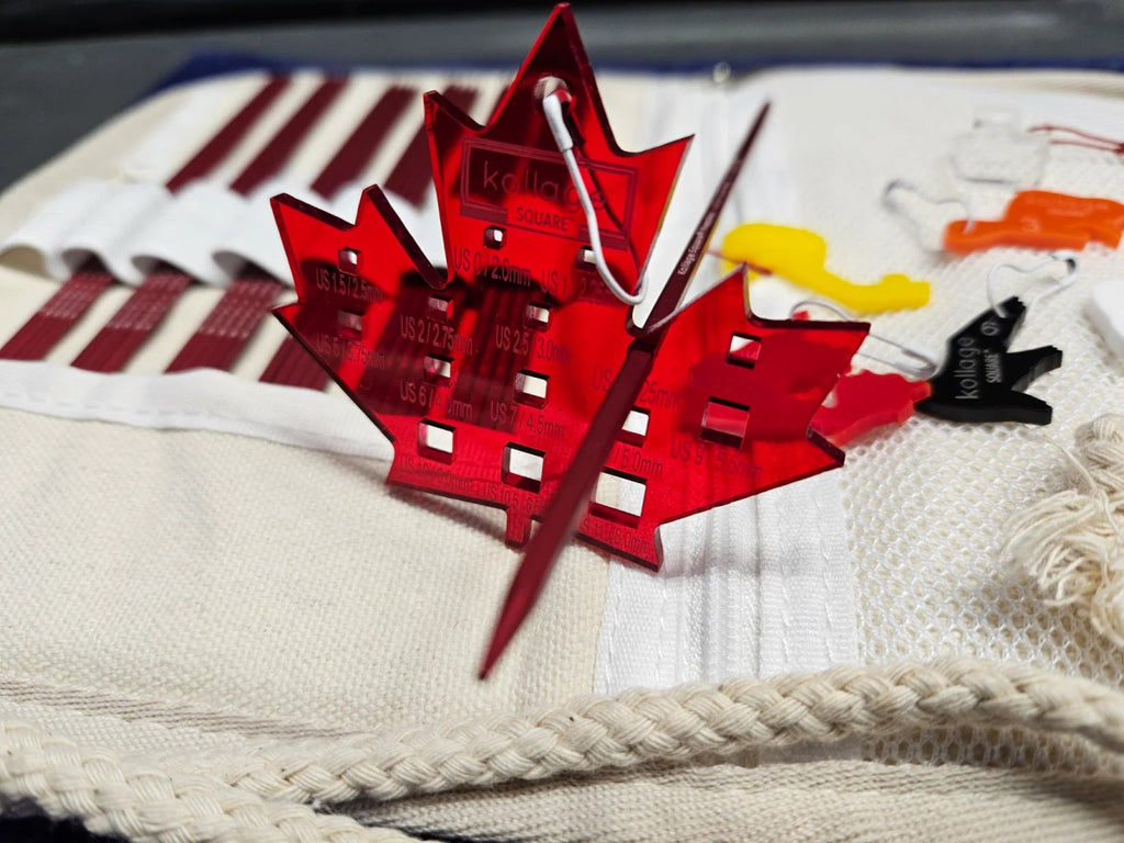 square double pointed needle set:maple syrup edition by kollage square needles at Wabi Sabi