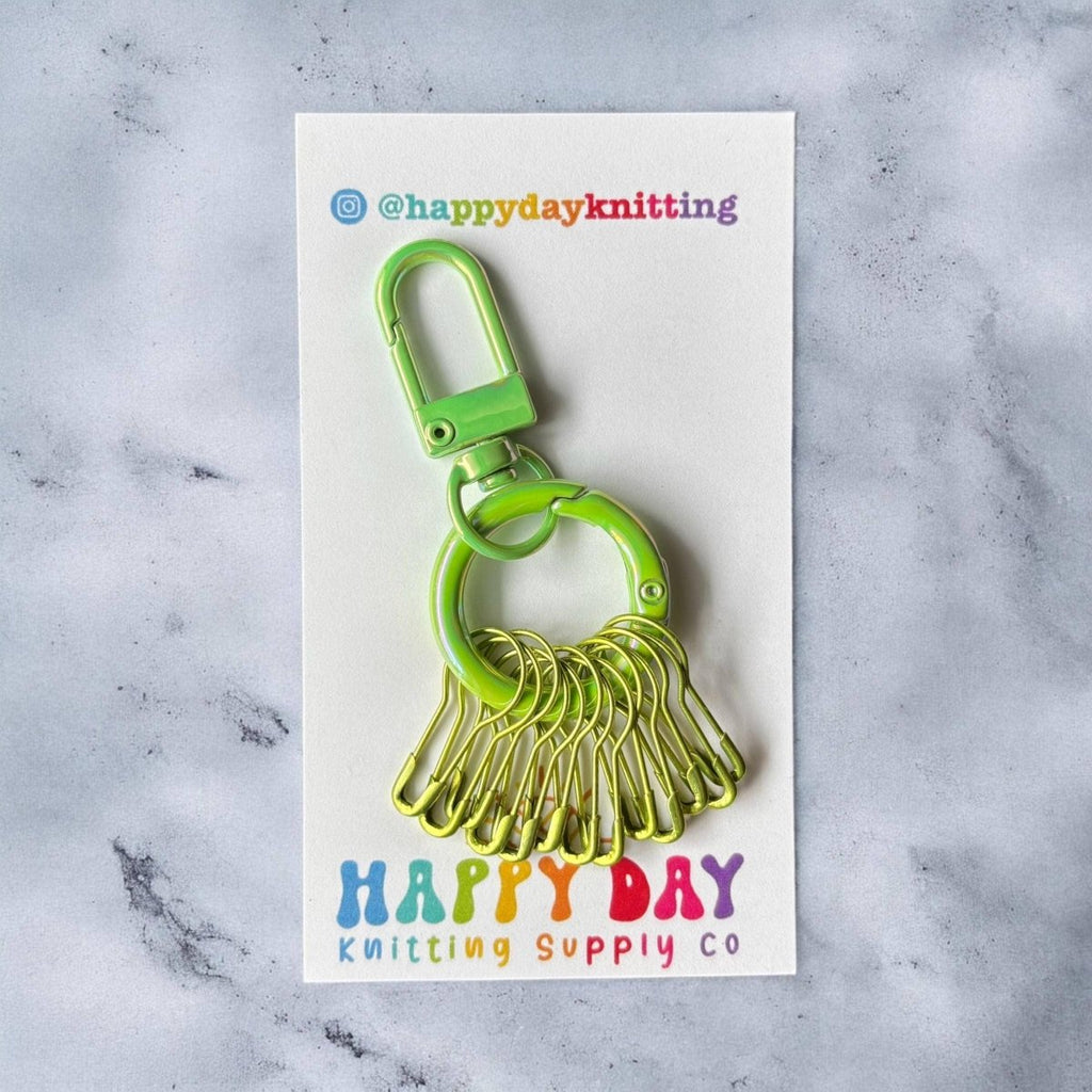 stitch marker holder & pins by happy day at Wabi Sabi