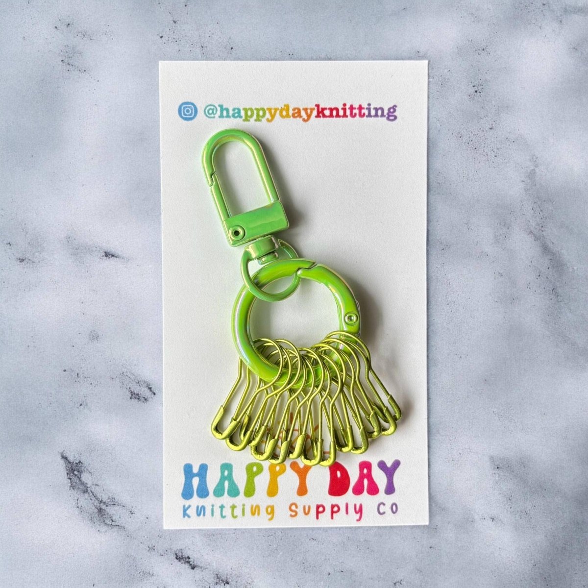 stitch marker holder & pins by happy day at Wabi Sabi