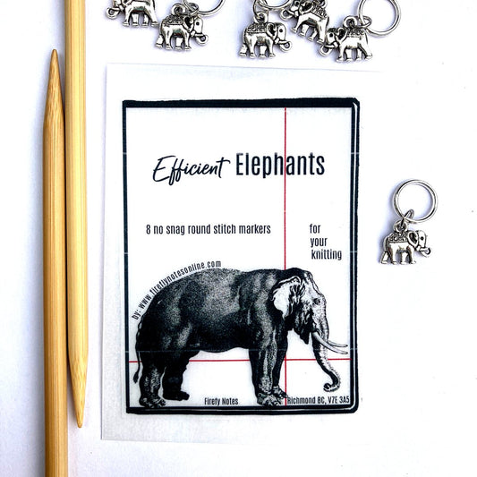 Stitch Marker Sets - elephants at Wabi Sabi