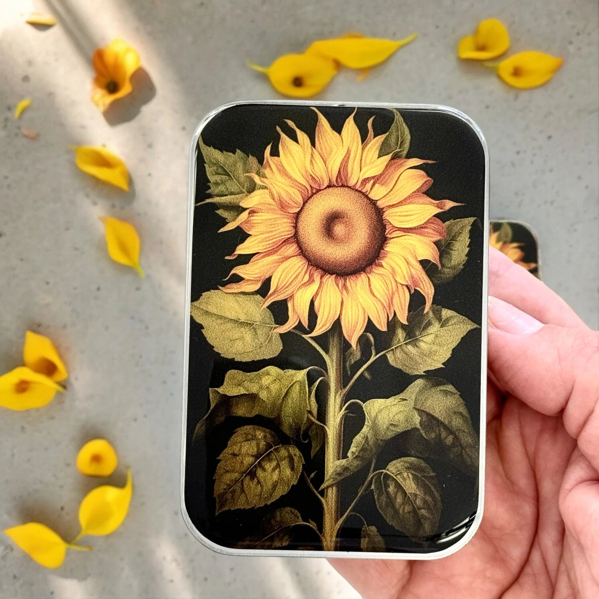 sunflower notion tins by firefly notes at Wabi Sabi