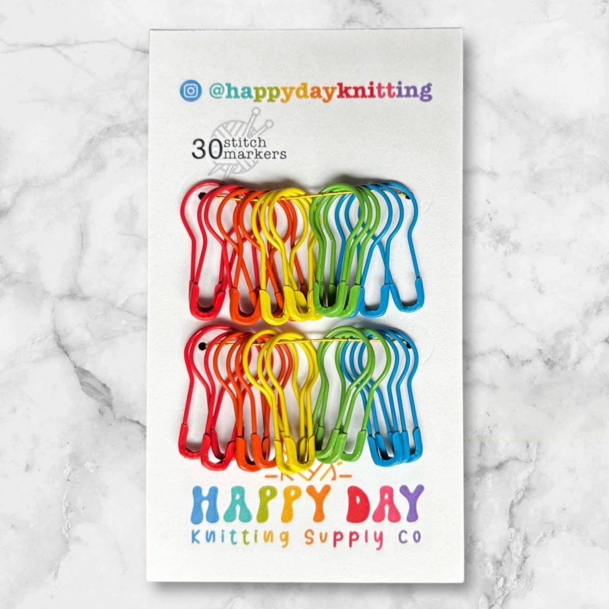 Sunny Day locking stitch marker sets (30 bulb pins) by happy day at Wabi Sabi