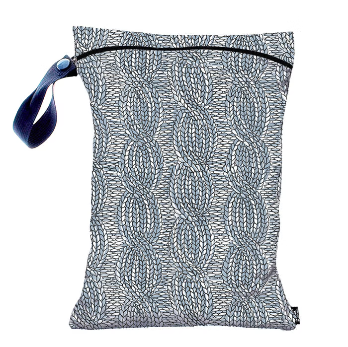 blue knit swet recycled fabric wet - dry bags by gleener at Wabi Sabi