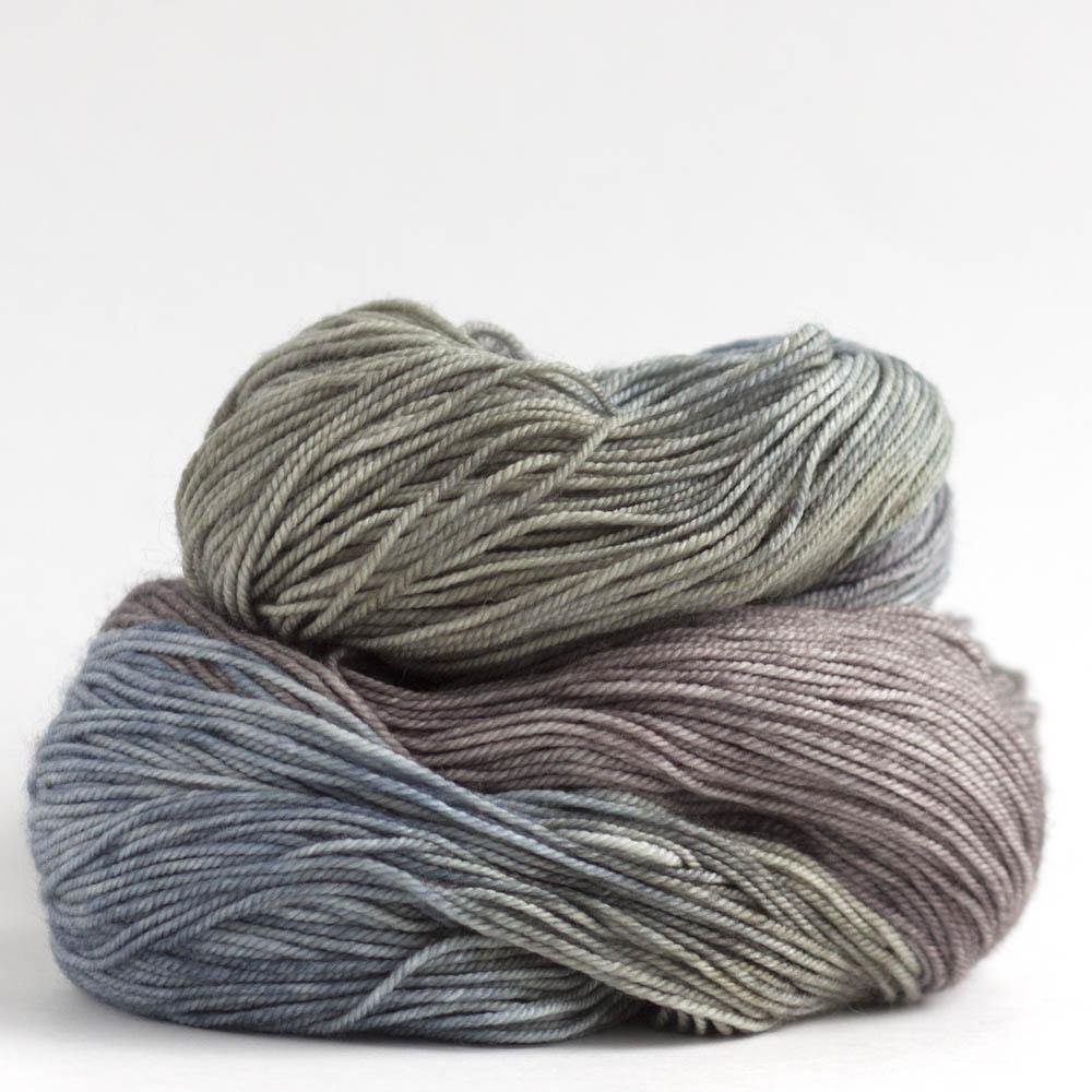 'tarnished silver ' 3 - ply merino sock by kat's riverside studio | Wabi Sabi