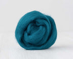 teal corriedale roving by gram by ashford / dyeing house gallery at Wabi Sabi