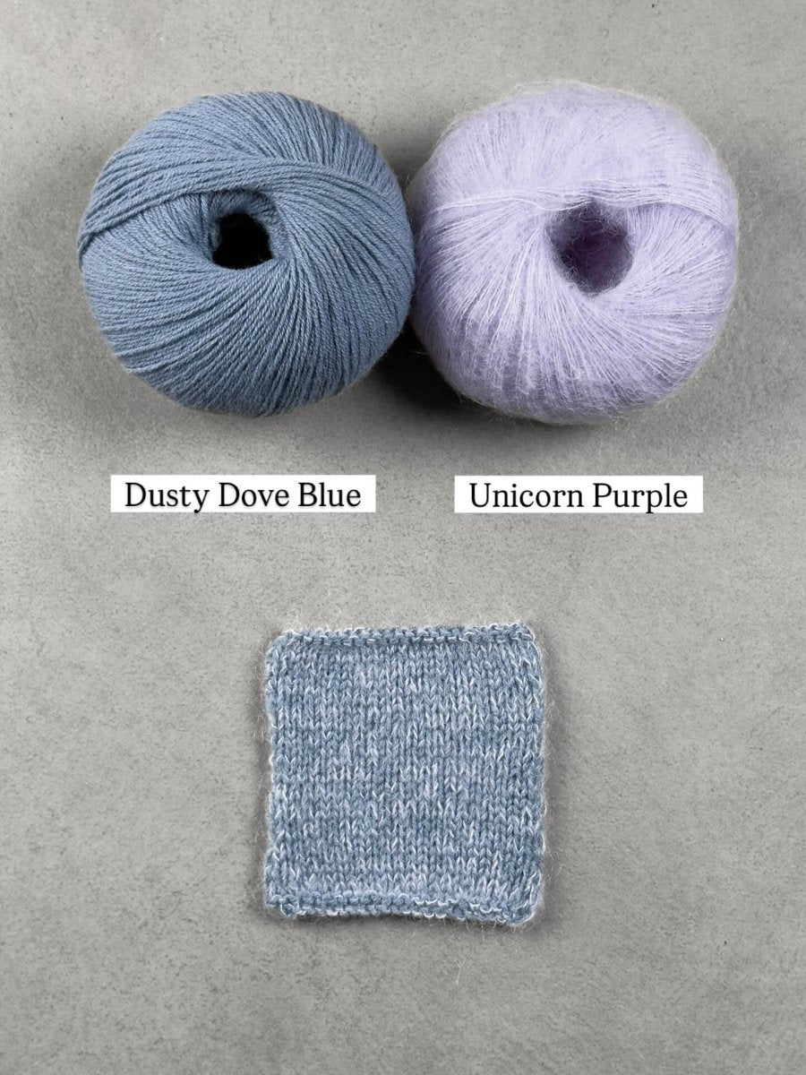 unicorn purple dusty dove blue by knitting for olive at Wabi Sabi