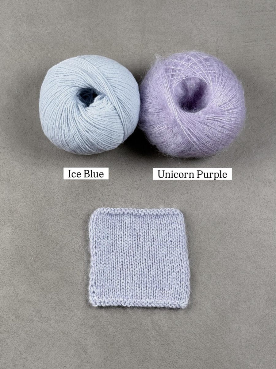 unicorn purple ice blue by knitting for olive at Wabi Sabi