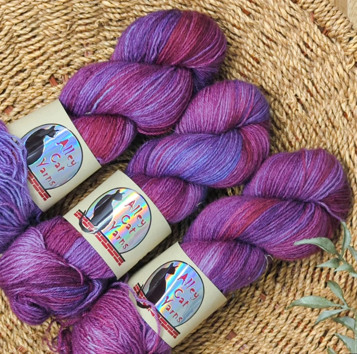 Violet ontario sock by alley cat yarns at Wabi Sabi
