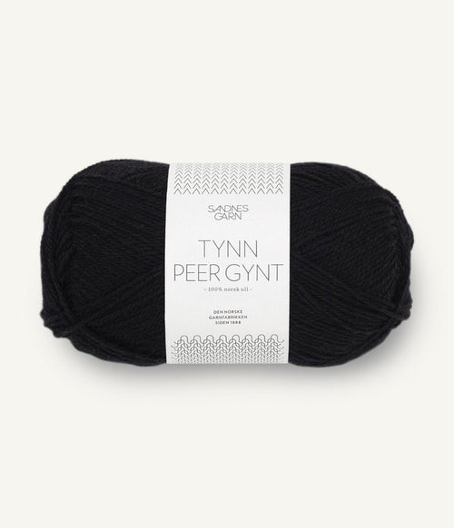 1099 black tynn peer gynt by sandnes garn at Wabi Sabi