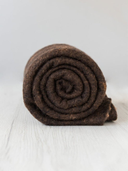 80% wool, 20% silk prefelt - bark melange at Wabi Sabi