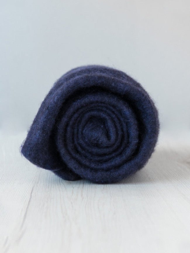 'navy melange ' 80% wool, 20% silk prefelt by DHG | Wabi Sabi