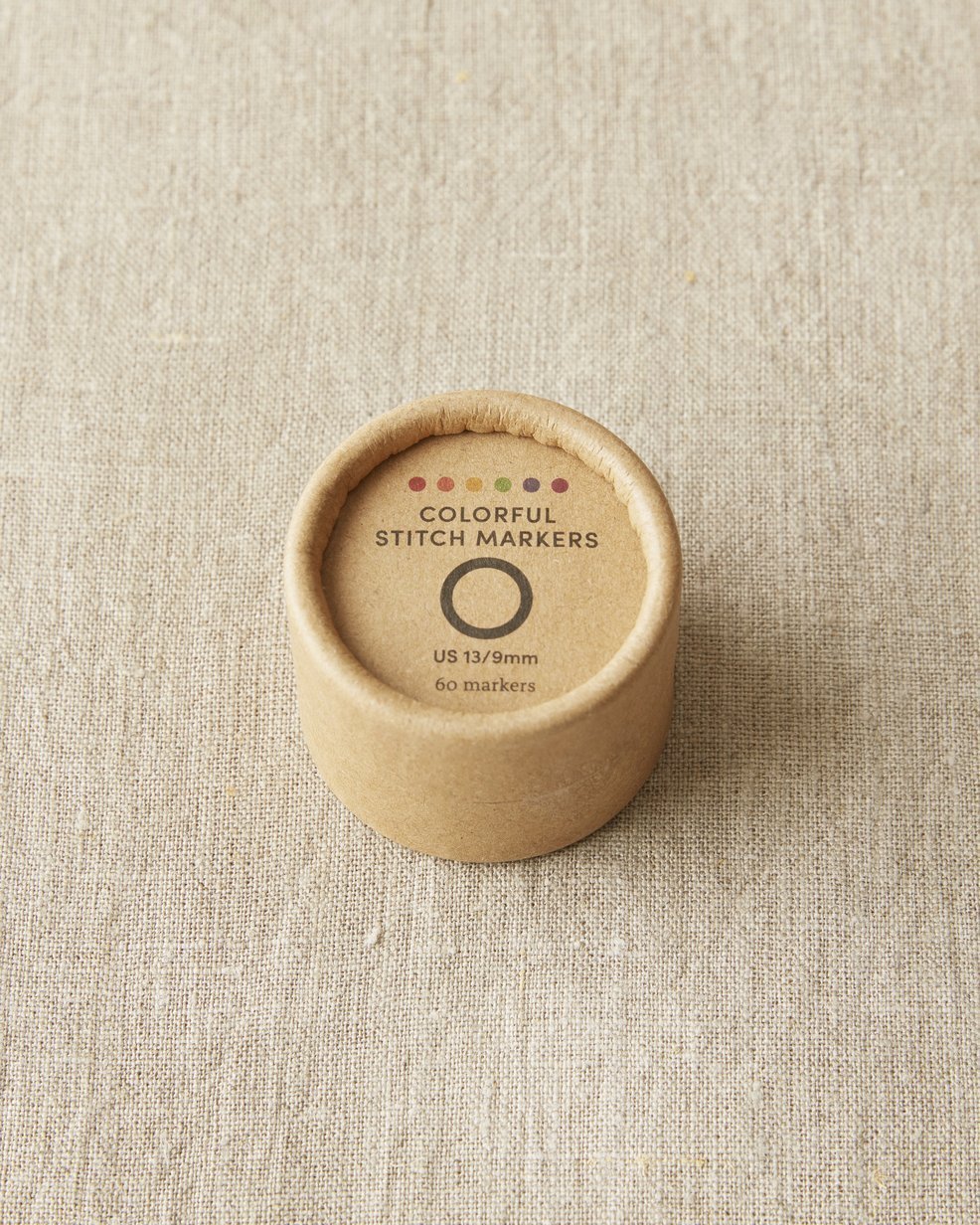 Original - up to 9 mm colourful ring stitch markers by cocoknits at Wabi Sabi