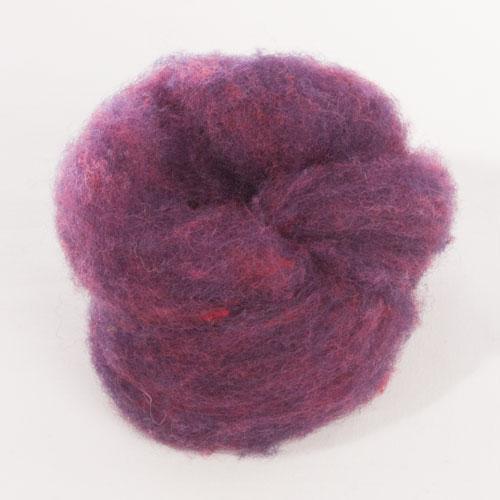 Wool Batts, 50g - 127 Navy Purple Heather at Wabi Sabi