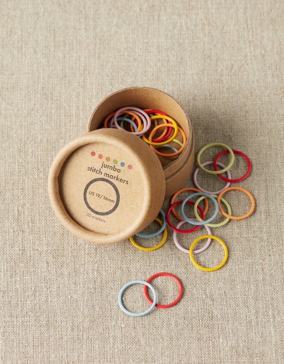 Colourful Ring Stitch Markers - Jumbo - up to 16 mm at Wabi Sabi