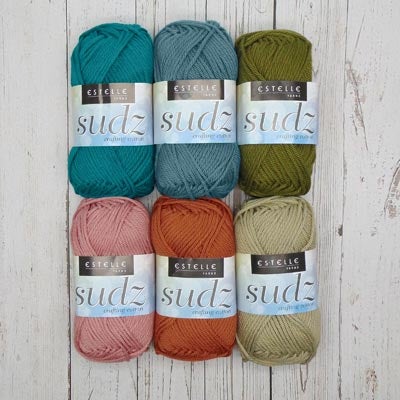01 Bubblegum sudz dishcloth & craft yarn by estelle yarns at Wabi Sabi