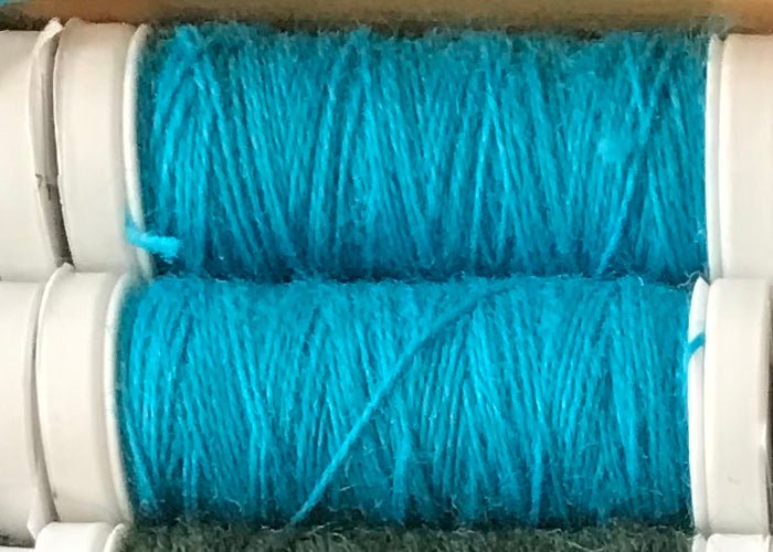 0279 Turquoise mending / reinforcing yarn by lang at Wabi Sabi