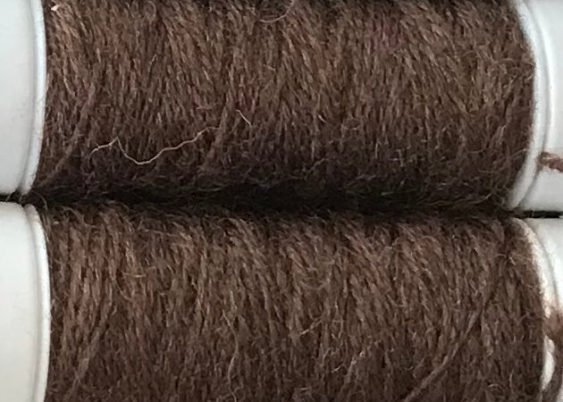 0095 Chocolate mending / reinforcing yarn by lang at Wabi Sabi