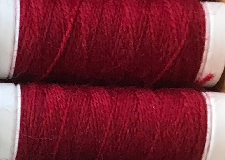 0061 Burgundy Wine mending / reinforcing yarn by lang at Wabi Sabi