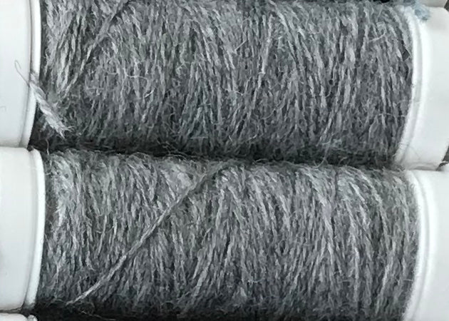 0005 Dusty Smoke mending / reinforcing yarn by lang at Wabi Sabi