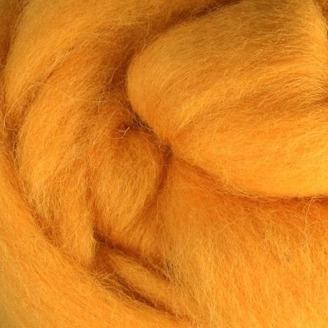Corriedale Roving By Gram - 036 Butterscotch at Wabi Sabi