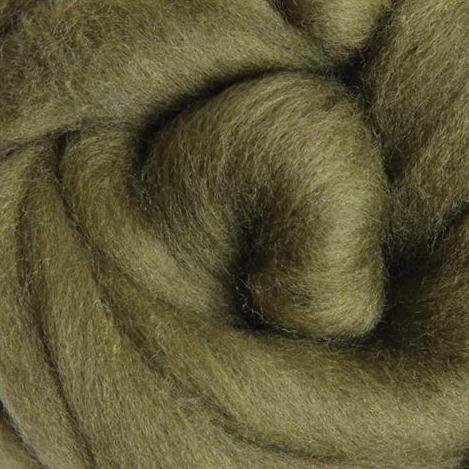 038 Olive corriedale roving by gram by ashford / dyeing house gallery at Wabi Sabi