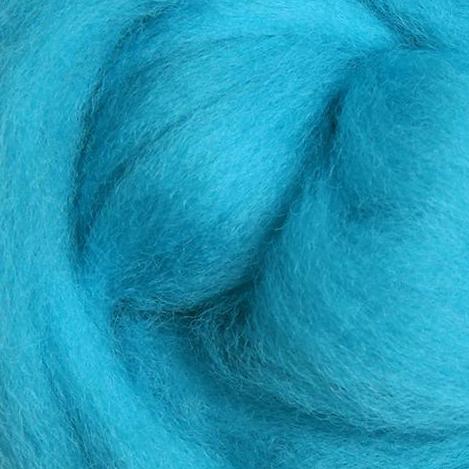 '057 Fluro Blue ' corriedale roving by gram by Ashford / DHG | Wabi Sabi