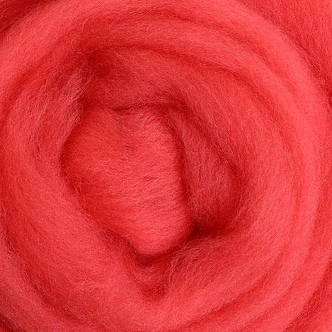 '060 Coral ' corriedale roving by gram by Ashford / DHG | Wabi Sabi