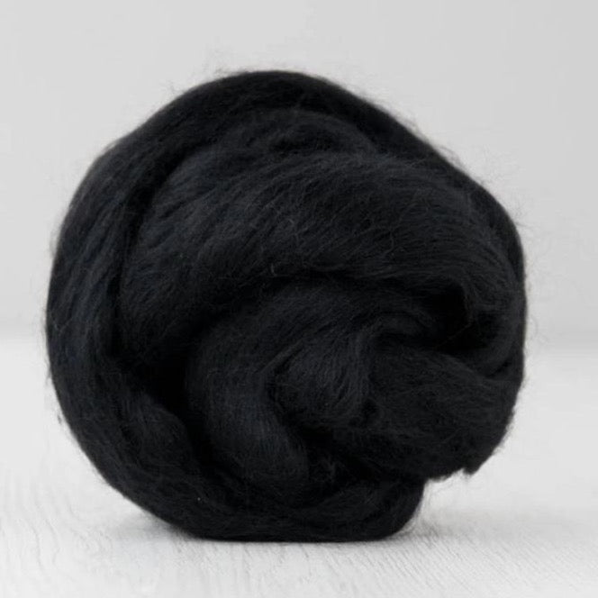 dark merino roving: solid colours by gram by dyeing house gallery at Wabi Sabi