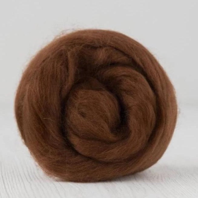 bark merino roving: solid colours by gram by dyeing house gallery at Wabi Sabi