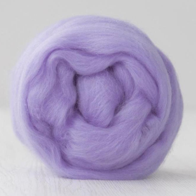 lavender merino roving: solid colours by gram by dyeing house gallery at Wabi Sabi