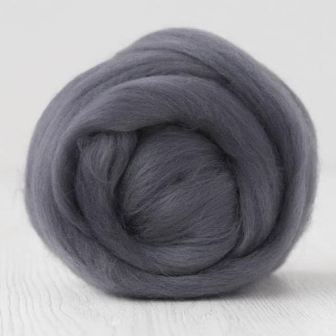 storm merino roving: solid colours by gram by dyeing house gallery at Wabi Sabi