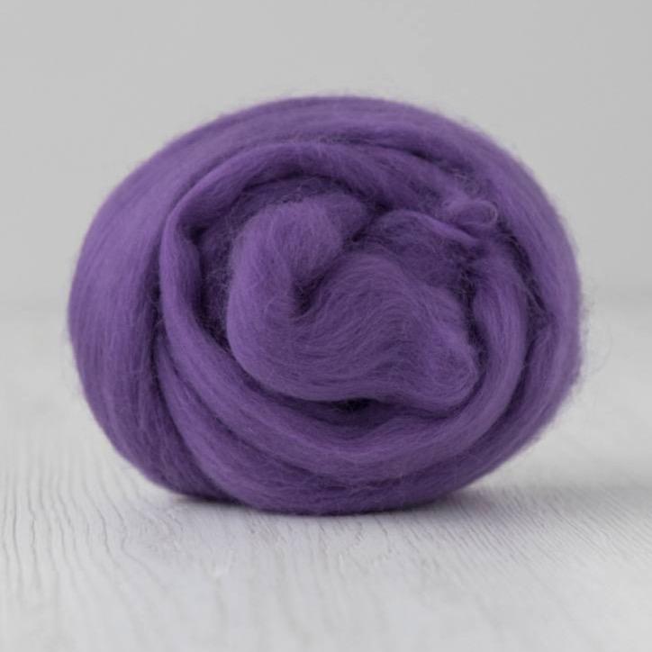 violet merino roving: solid colours by gram by dyeing house gallery at Wabi Sabi