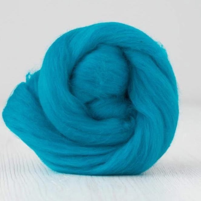 cobalt merino roving: solid colours by gram by dyeing house gallery at Wabi Sabi