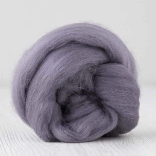 fog merino roving: solid colours by gram by dyeing house gallery at Wabi Sabi