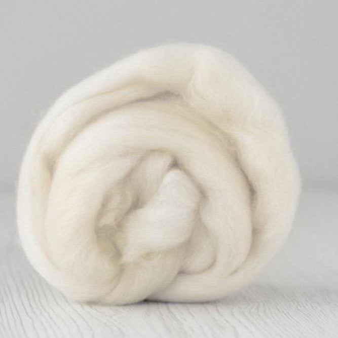 natural white merino roving: solid colours by gram by dyeing house gallery at Wabi Sabi