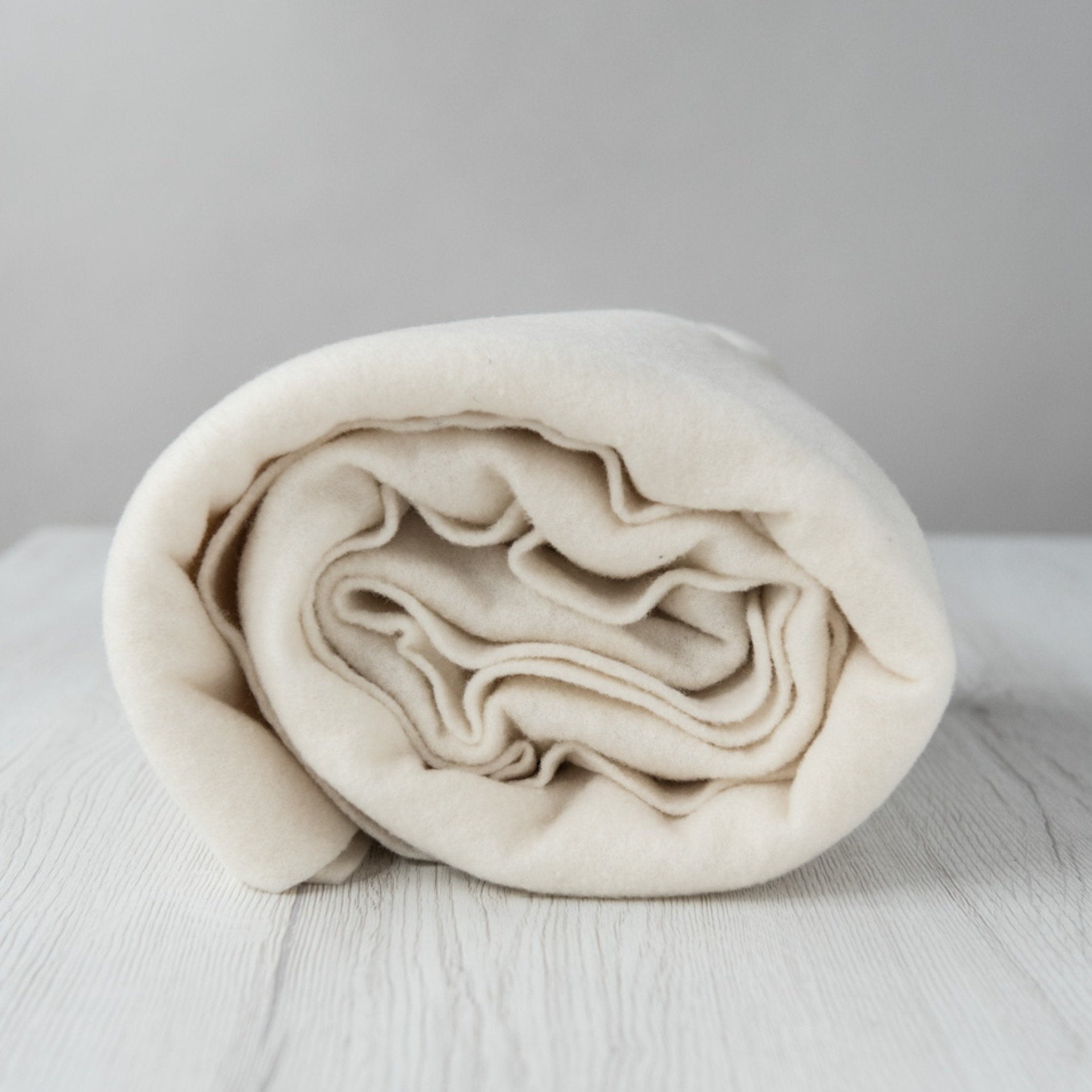 'Natural White 1.5m x 1m' extra - fine merino pre - felt by DHG | Wabi Sabi