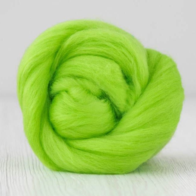 mint merino roving: solid colours by gram by dyeing house gallery at Wabi Sabi